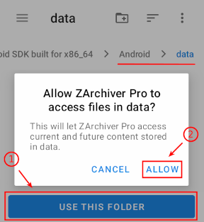 ZArchiver File lists